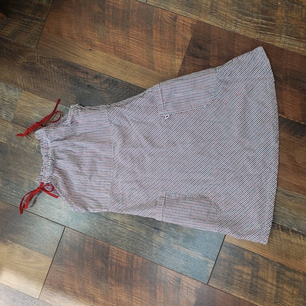 Tommy Hilfiger Red, Blue, and White Striped Sleeveless Dress w/ Pockets, Size 5